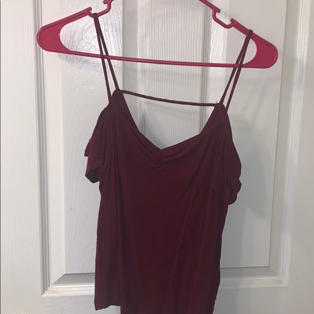 Maroon crop top